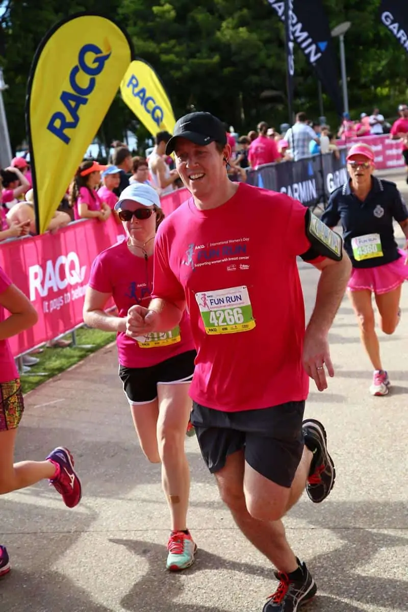 Dr Ben Lancashire running in a fun run